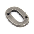 This is an image of From The Anvil - Antique Pewter Numeral 0 available to order from T.H Wiggans Architectural Ironmongery in Kendal, quick delivery and discounted prices.