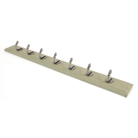 This is an image showing From The Anvil - Olive Green Stable Coat Rack available from T.H Wiggans Architectural Ironmongery in Kendal, quick delivery and discounted prices