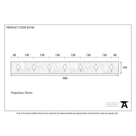 This is an image showing From The Anvil - Timber Cottage Coat Rack available from trade door handles, quick delivery and discounted prices