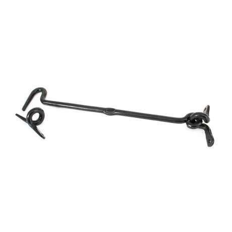 This is an image showing From The Anvil - Black 10" Forged Cabin Hook available from T.H Wiggans Architectural Ironmongery in Kendal, quick delivery and discounted prices