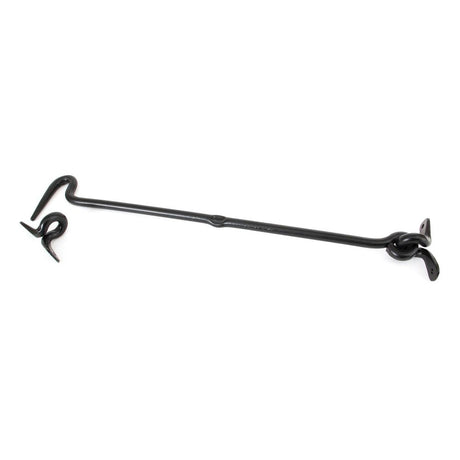 This is an image showing From The Anvil - Black 16" Forged Cabin Hook available from T.H Wiggans Architectural Ironmongery in Kendal, quick delivery and discounted prices