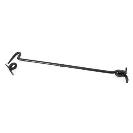 This is an image showing From The Anvil - Black 18" Forged Cabin Hook available from T.H Wiggans Architectural Ironmongery in Kendal, quick delivery and discounted prices