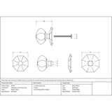 This is an image showing From The Anvil - Pewter Octagonal Centre Door Knob available from trade door handles, quick delivery and discounted prices