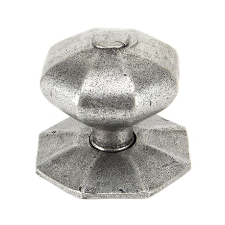 This is an image of From The Anvil - Pewter Octagonal Centre Door Knob available to order from T.H Wiggans Architectural Ironmongery in Kendal, quick delivery and discounted prices.