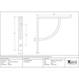 This is an image showing From The Anvil - Black 6'' x 6'' Plain Shelf Bracket available from trade door handles, quick delivery and discounted prices