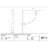 This is an image showing From The Anvil - Beeswax 6'' x 6'' Plain Shelf Bracket available from trade door handles, quick delivery and discounted prices
