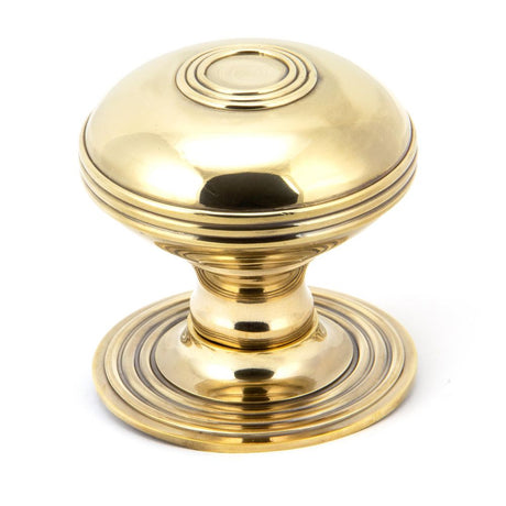 This is an image of From The Anvil - Aged Brass Prestbury Centre Door Knob available to order from T.H Wiggans Architectural Ironmongery in Kendal, quick delivery and discounted prices.