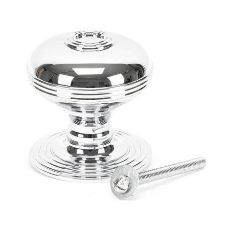 This is an image showing From The Anvil - Polished Chrome Prestbury Centre Door Knob available from trade door handles, quick delivery and discounted prices