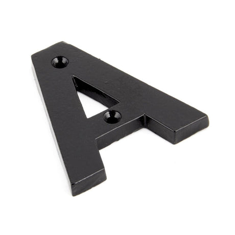 This is an image of From The Anvil - Black Letter A available to order from T.H Wiggans Architectural Ironmongery in Kendal, quick delivery and discounted prices.
