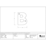 This is an image showing From The Anvil - Black Letter B available from trade door handles, quick delivery and discounted prices