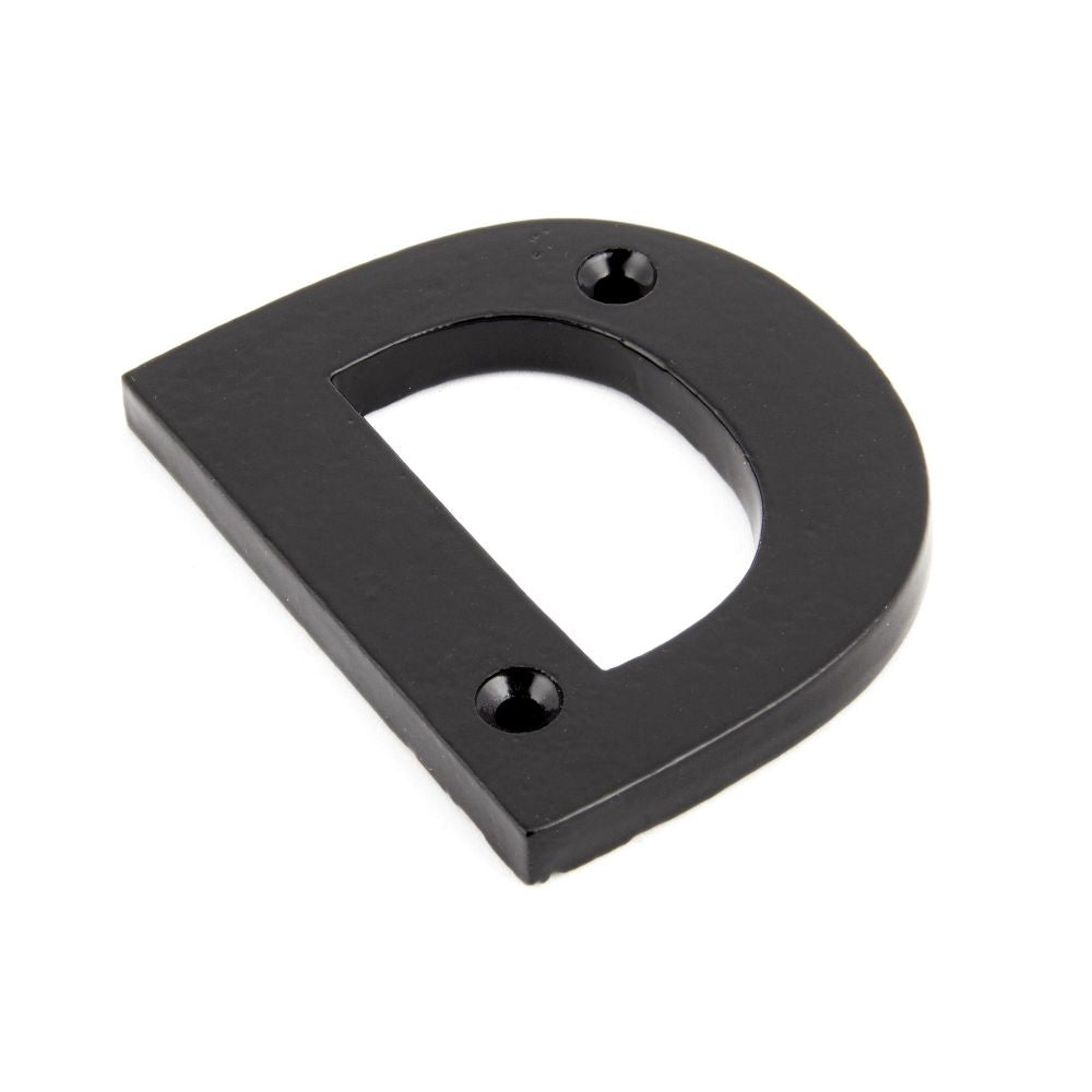 This is an image of From The Anvil - Black Letter D available to order from T.H Wiggans Architectural Ironmongery in Kendal, quick delivery and discounted prices.