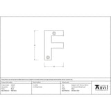 This is an image showing From The Anvil - Black Letter F available from trade door handles, quick delivery and discounted prices