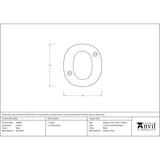 This is an image showing From The Anvil - Black Letter O available from trade door handles, quick delivery and discounted prices