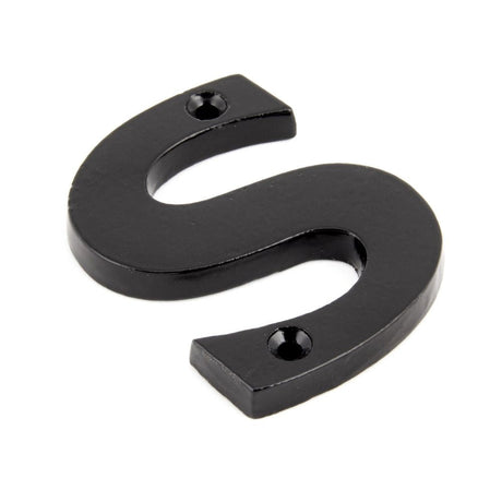 This is an image of From The Anvil - Black Letter S available to order from T.H Wiggans Architectural Ironmongery in Kendal, quick delivery and discounted prices.