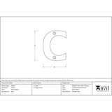 This is an image showing From The Anvil - Polished Brass Letter C available from trade door handles, quick delivery and discounted prices