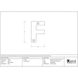 This is an image showing From The Anvil - Polished Brass Letter F available from trade door handles, quick delivery and discounted prices