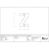 This is an image showing From The Anvil - Polished Brass Letter Z available from trade door handles, quick delivery and discounted prices
