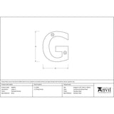 This is an image showing From The Anvil - Polished Chrome Letter G available from trade door handles, quick delivery and discounted prices