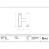 This is an image showing From The Anvil - Antique Pewter Letter H available from trade door handles, quick delivery and discounted prices