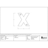 This is an image showing From The Anvil - Antique Pewter Letter X available from trade door handles, quick delivery and discounted prices