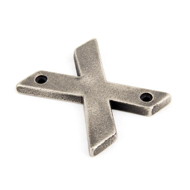 This is an image of From The Anvil - Antique Pewter Letter X available to order from T.H Wiggans Architectural Ironmongery in Kendal, quick delivery and discounted prices.