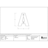 This is an image showing From The Anvil - Satin Chrome Letter A available from trade door handles, quick delivery and discounted prices