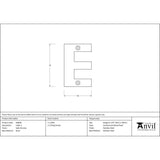 This is an image showing From The Anvil - Satin Chrome Letter E available from trade door handles, quick delivery and discounted prices