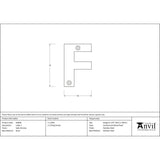 This is an image showing From The Anvil - Satin Chrome Letter F available from trade door handles, quick delivery and discounted prices