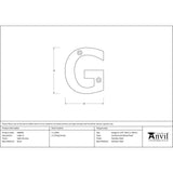 This is an image showing From The Anvil - Satin Chrome Letter G available from trade door handles, quick delivery and discounted prices