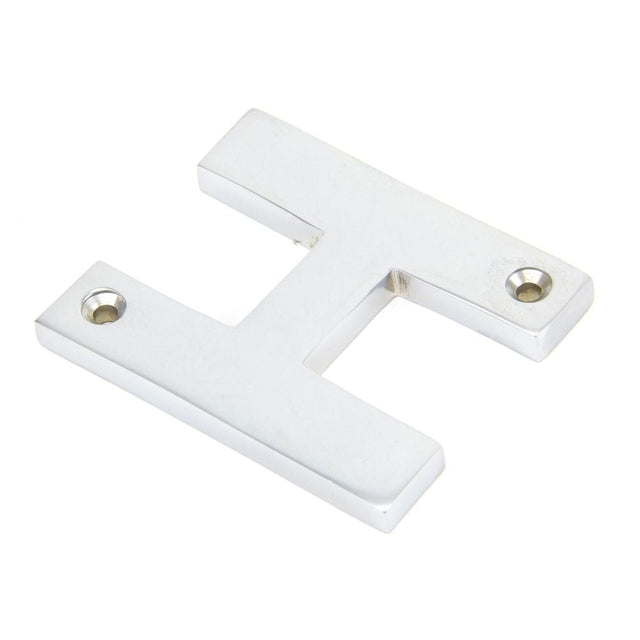 This is an image of From The Anvil - Satin Chrome Letter H available to order from T.H Wiggans Architectural Ironmongery in Kendal, quick delivery and discounted prices.