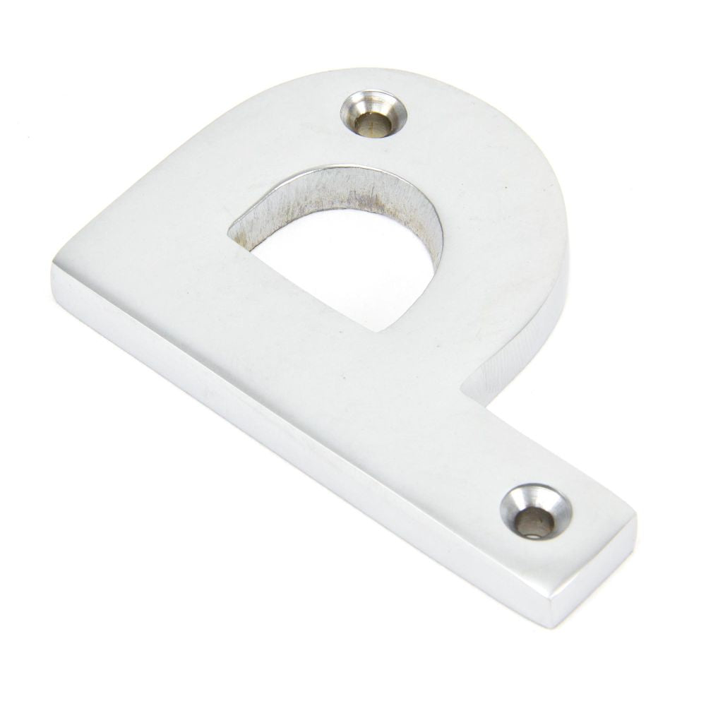 This is an image of From The Anvil - Satin Chrome Letter P available to order from T.H Wiggans Architectural Ironmongery in Kendal, quick delivery and discounted prices.