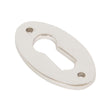 This is an image of From The Anvil - Polished Nickel Oval Escutcheon available to order from T.H Wiggans Architectural Ironmongery in Kendal, quick delivery and discounted prices.