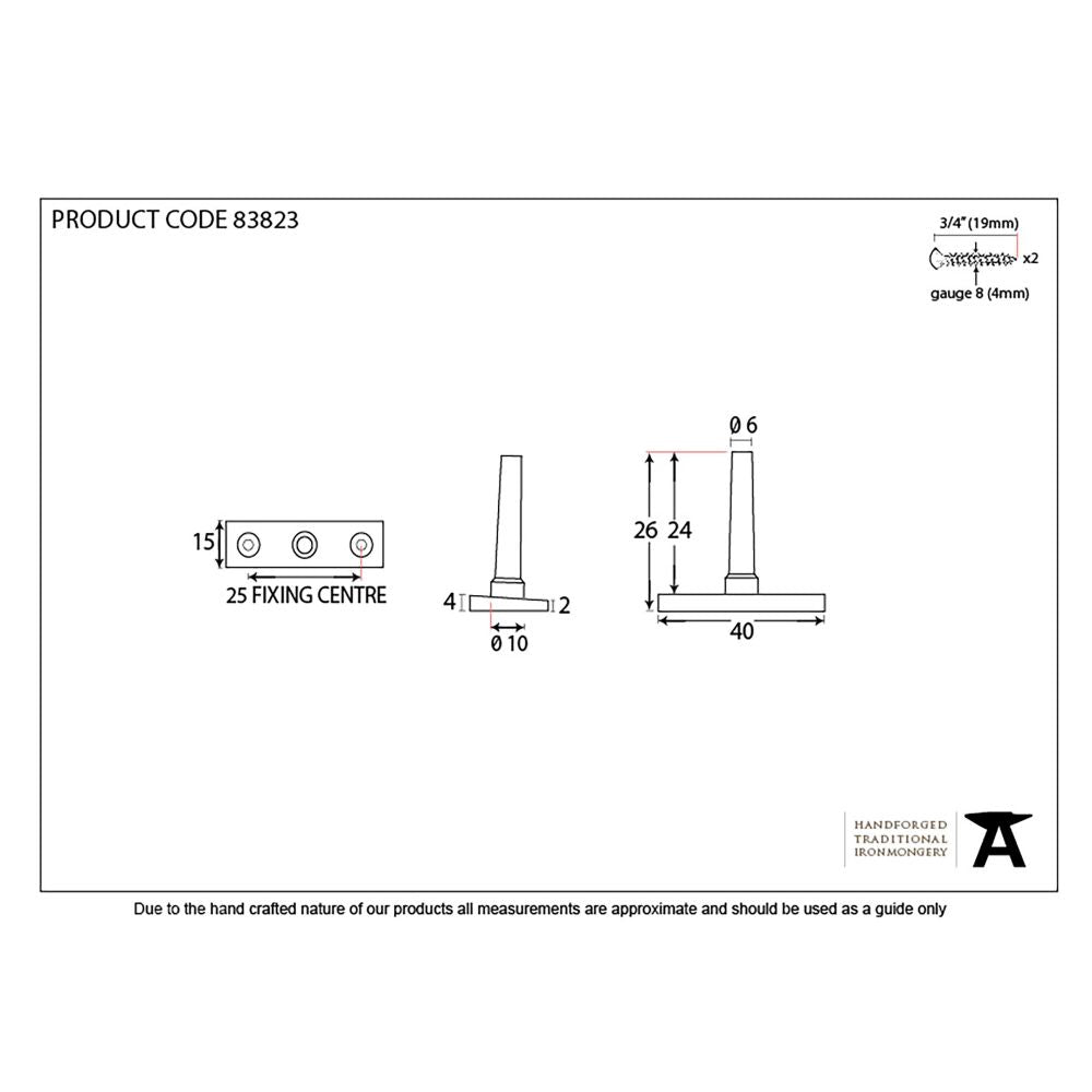 This is an image showing From The Anvil - Black EJMA Pin available from T.H Wiggans Architectural Ironmongery in Kendal, quick delivery and discounted prices