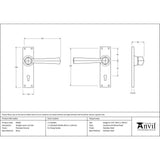 This is an image showing From The Anvil - Polished Chrome Straight Lever Lock Set available from trade door handles, quick delivery and discounted prices