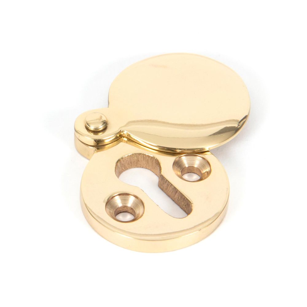 This is an image of From The Anvil - Polished Brass 30mm Round Escutcheon available to order from T.H Wiggans Architectural Ironmongery in Kendal, quick delivery and discounted prices.