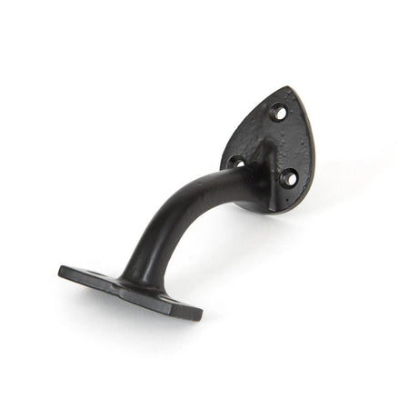 This is an image showing From The Anvil - Black 3" Handrail Bracket available from T.H Wiggans Architectural Ironmongery in Kendal, quick delivery and discounted prices