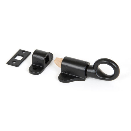 This is an image showing From The Anvil - Black Fanlight Catch with two Keeps available from T.H Wiggans Architectural Ironmongery in Kendal, quick delivery and discounted prices
