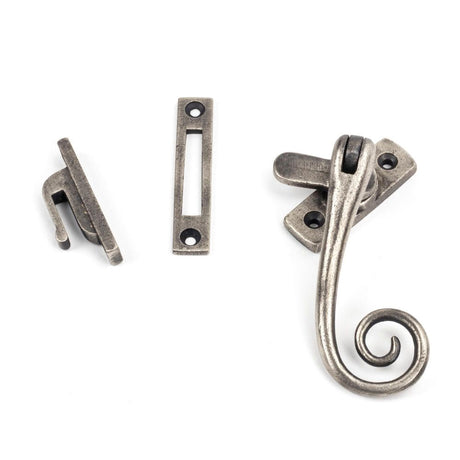 This is an image showing From The Anvil - Antique Pewter Monkeytail Fastener available from T.H Wiggans Architectural Ironmongery in Kendal, quick delivery and discounted prices