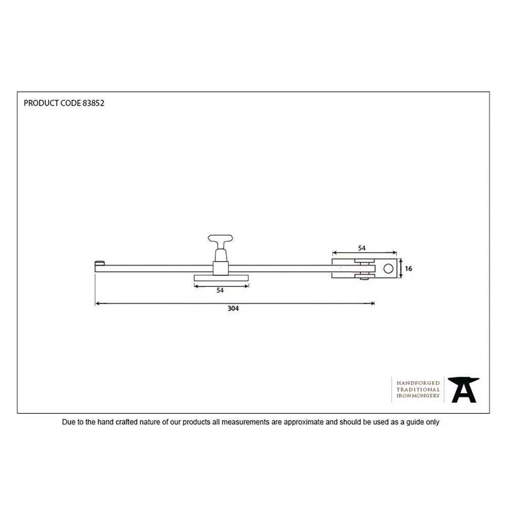 This is an image showing From The Anvil - Black 12" Sliding Stay available from T.H Wiggans Architectural Ironmongery in Kendal, quick delivery and discounted prices