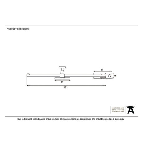 This is an image showing From The Anvil - Black 12" Sliding Stay available from T.H Wiggans Architectural Ironmongery in Kendal, quick delivery and discounted prices