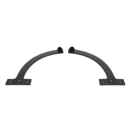 This is an image showing From The Anvil - Black 8.5" Quadrant Stay (Pair) available from T.H Wiggans Architectural Ironmongery in Kendal, quick delivery and discounted prices