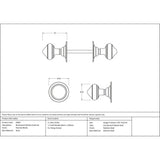 This is an image showing From The Anvil - Polished Nickel Brockworth Mortice Knob Set available from trade door handles, quick delivery and discounted prices