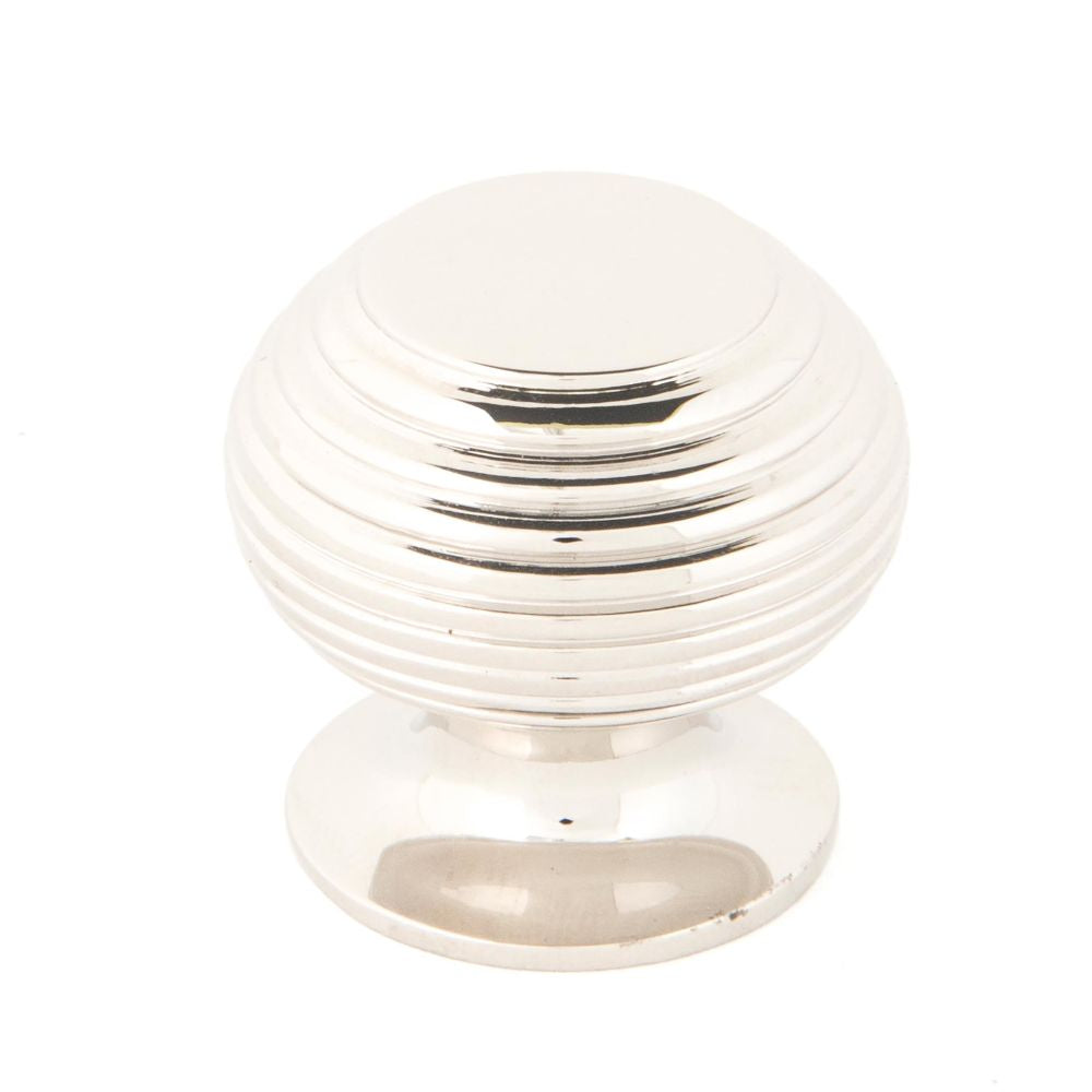 This is an image showing From The Anvil - Polished Nickel Beehive Cabinet Knob 30mm available from T.H Wiggans Architectural Ironmongery in Kendal, quick delivery and discounted prices