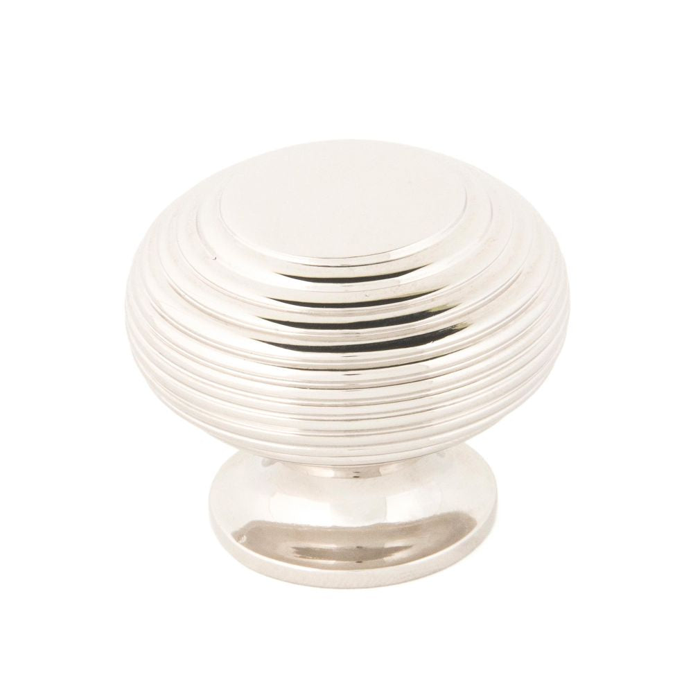 This is an image showing From The Anvil - Polished Nickel Beehive Cabinet Knob 40mm available from T.H Wiggans Architectural Ironmongery in Kendal, quick delivery and discounted prices