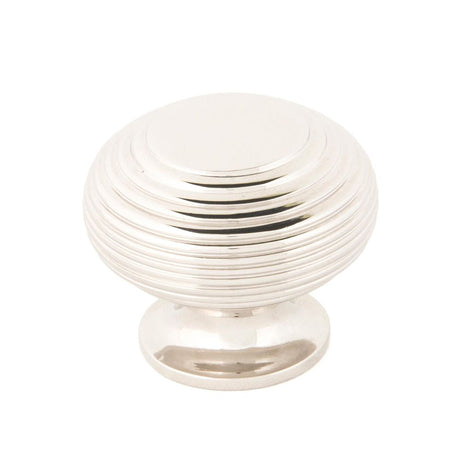 This is an image showing From The Anvil - Polished Nickel Beehive Cabinet Knob 40mm available from T.H Wiggans Architectural Ironmongery in Kendal, quick delivery and discounted prices