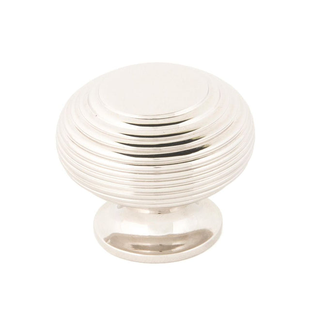 This is an image showing From The Anvil - Polished Nickel Beehive Cabinet Knob 40mm available from T.H Wiggans Architectural Ironmongery in Kendal, quick delivery and discounted prices