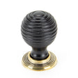 This is an image showing From The Anvil - Ebony and AB Beehive Cabinet Knob 38mm available from T.H Wiggans Architectural Ironmongery in Kendal, quick delivery and discounted prices