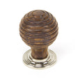 This is an image showing From The Anvil - Rosewood and PN Beehive Cabinet Knob 35mm available from T.H Wiggans Architectural Ironmongery in Kendal, quick delivery and discounted prices