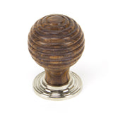 This is an image showing From The Anvil - Rosewood and PN Beehive Cabinet Knob 35mm available from T.H Wiggans Architectural Ironmongery in Kendal, quick delivery and discounted prices
