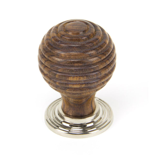 This is an image showing From The Anvil - Rosewood and PN Beehive Cabinet Knob 35mm available from T.H Wiggans Architectural Ironmongery in Kendal, quick delivery and discounted prices